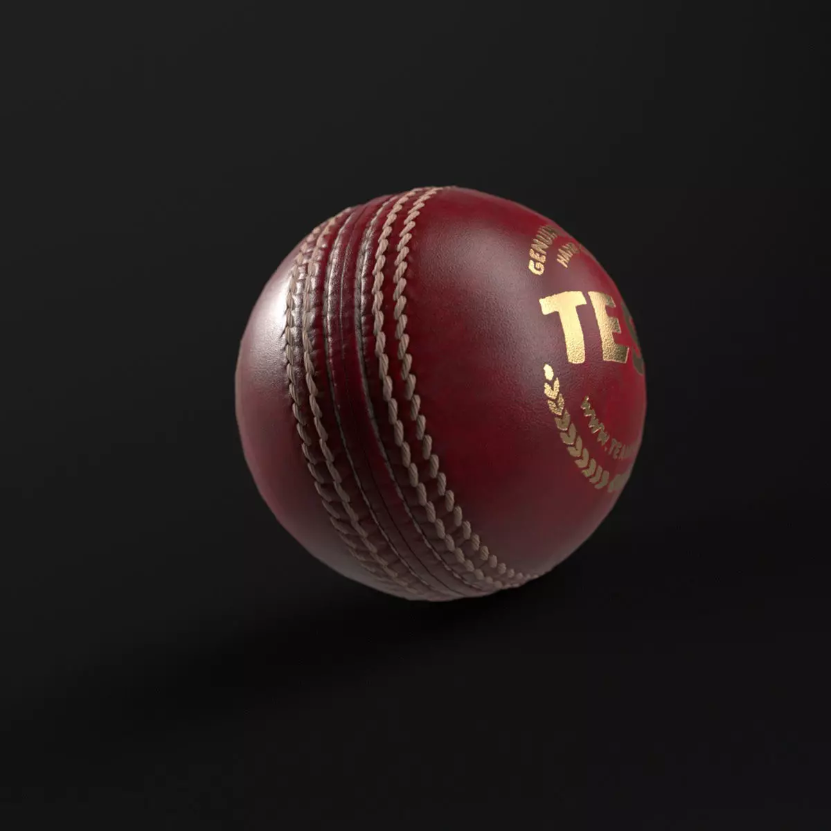 Cricket game Ball Low-poly 3D model