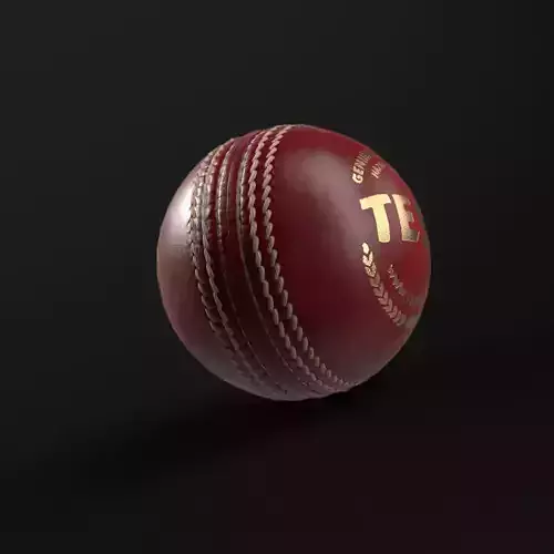 Cricket game Ball  Low-poly 3D model