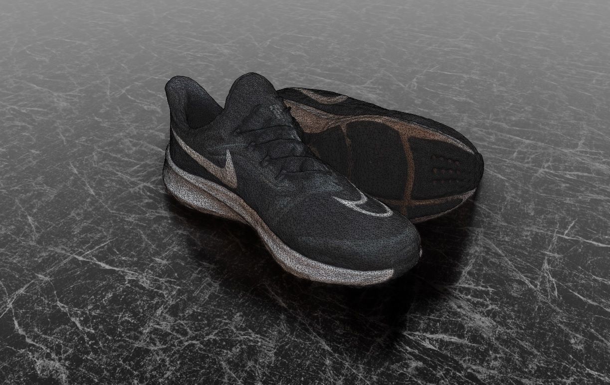 NIKE FLY EASE 2  3D SHOES - BLACK Low-poly 3D model_15