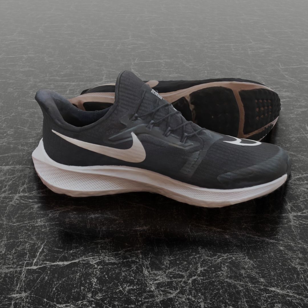 NIKE FLY EASE 2  3D SHOES - BLACK Low-poly 3D model_4