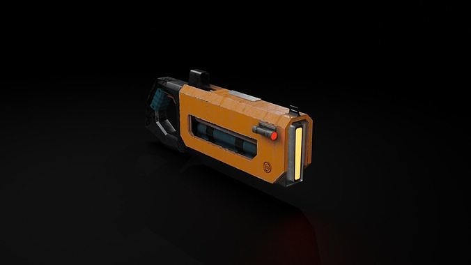 SciFi plasma Gun Low-poly 3D model