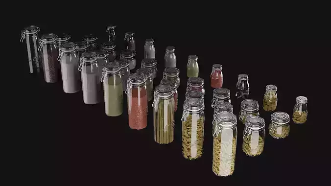  Glass Jar Food Collection