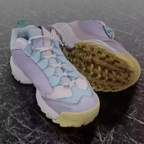 KAWAII FILA 3D SHOES Low-poly 3D model