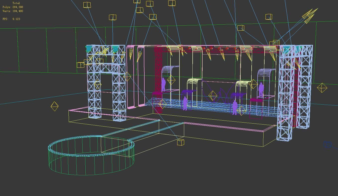 Concert party carnival stage 118 3D model_1