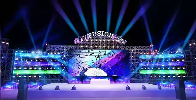 Concert party carnival stage 120 3D model
