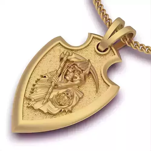 Angle of death pendant silver gold jewelry printable 3D model