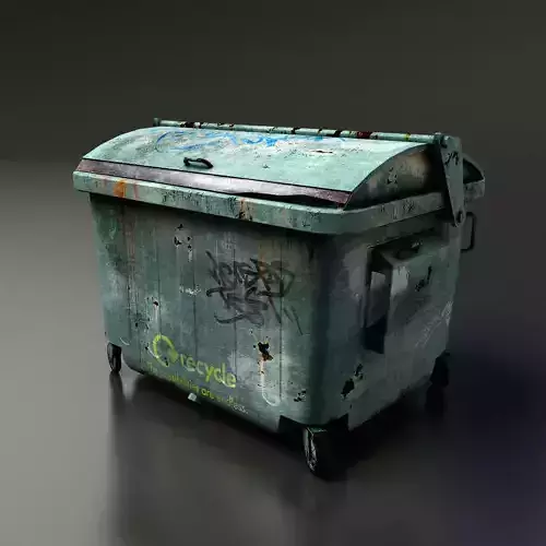 Garbage Dumpster Low-poly 3D model