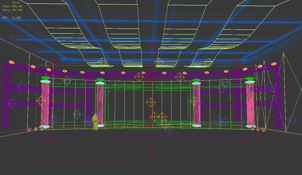 Concert party carnival stage 130 3D model_1