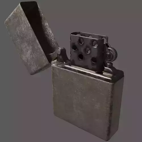 Old Zippo Lighter 3D model  Low-poly 3D model