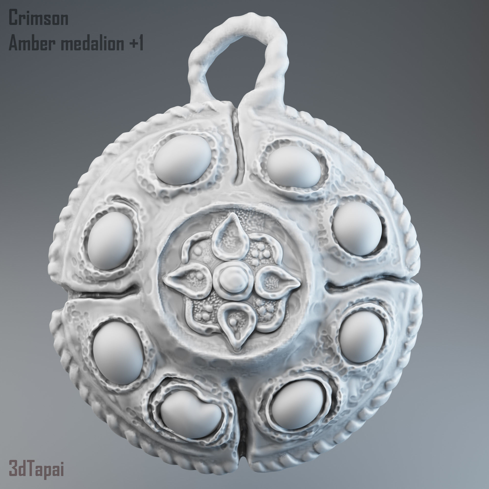 Amber medallions from Elden Ring 3D print model_6
