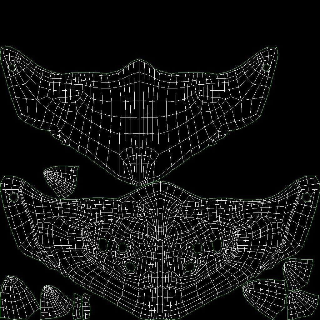 MK Masks Oni Low-poly 3D model_7