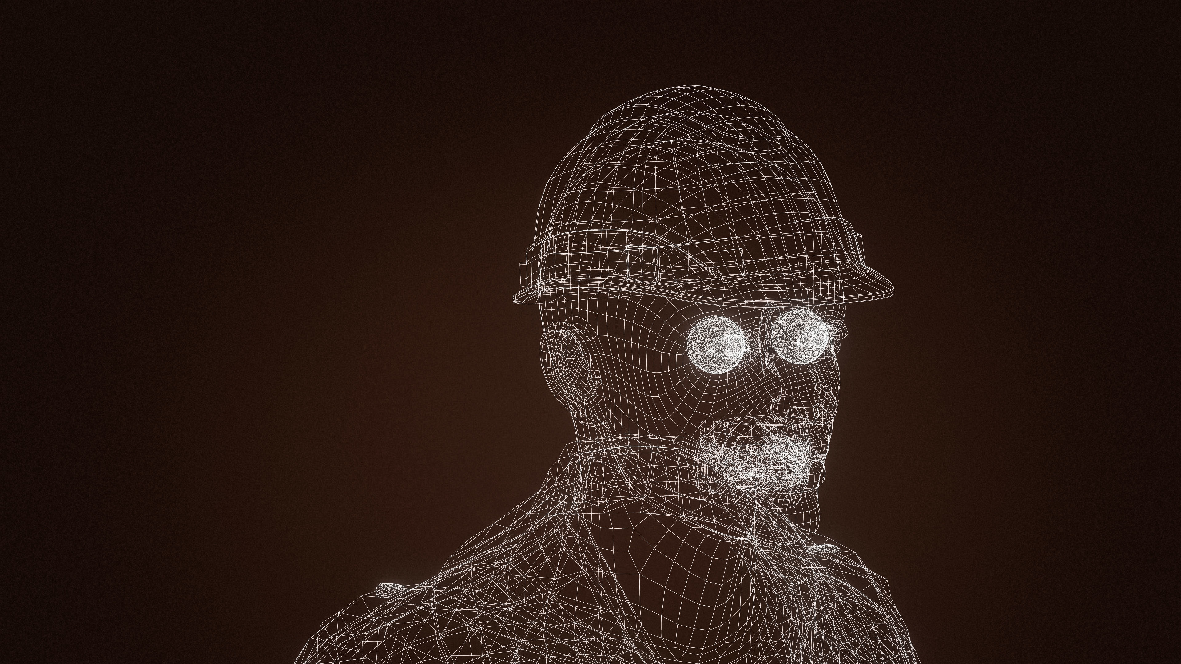 High Quality Male Worker Low-poly 3D model_19