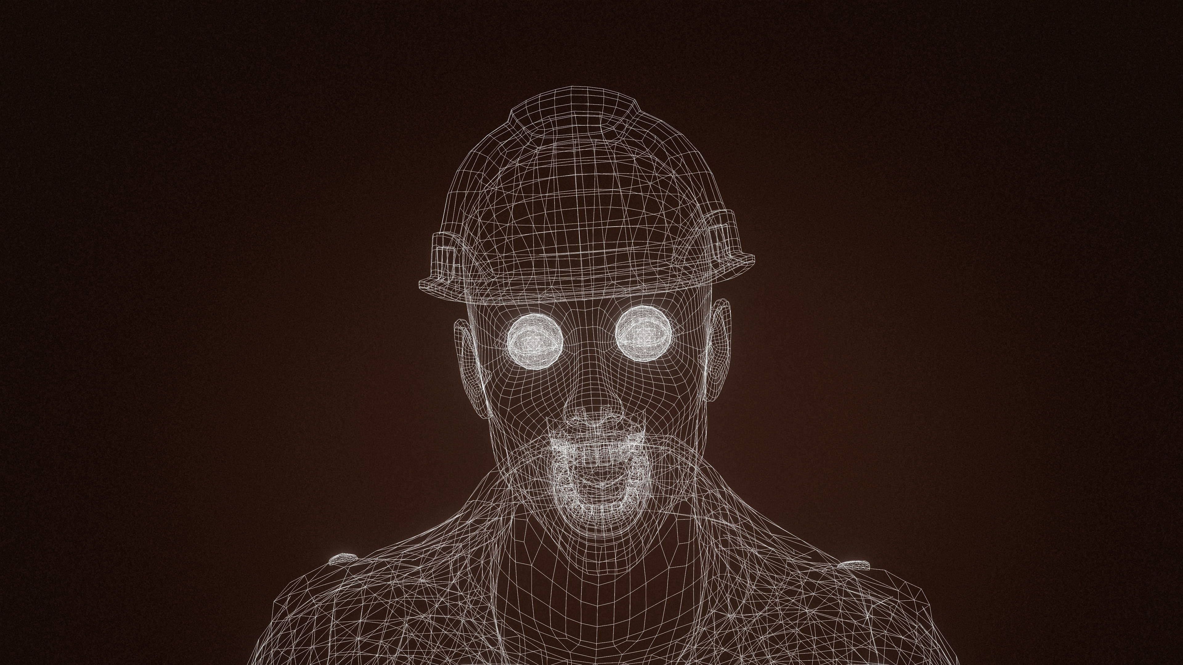 High Quality Male Worker Low-poly 3D model_22