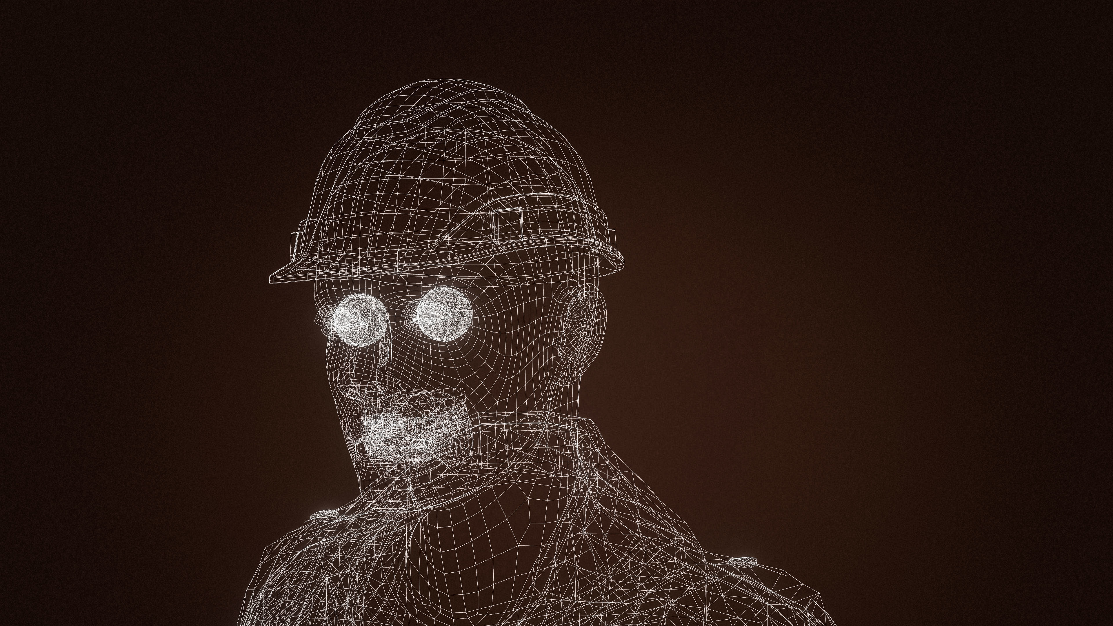 High Quality Male Worker Low-poly 3D model_18