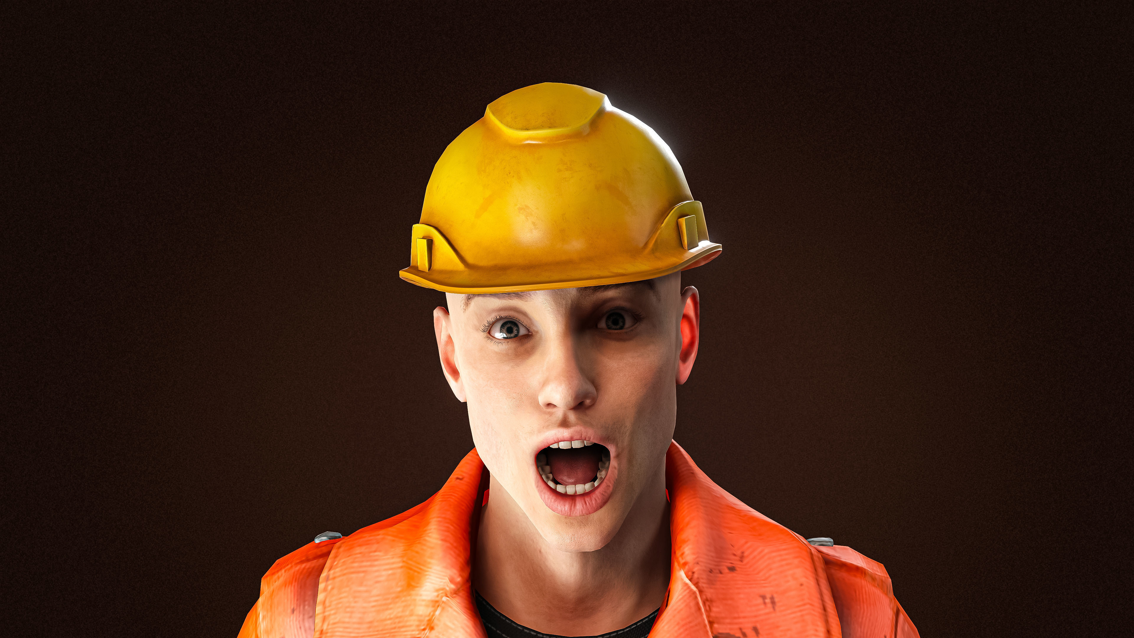 High Quality Male Worker Low-poly 3D model_12