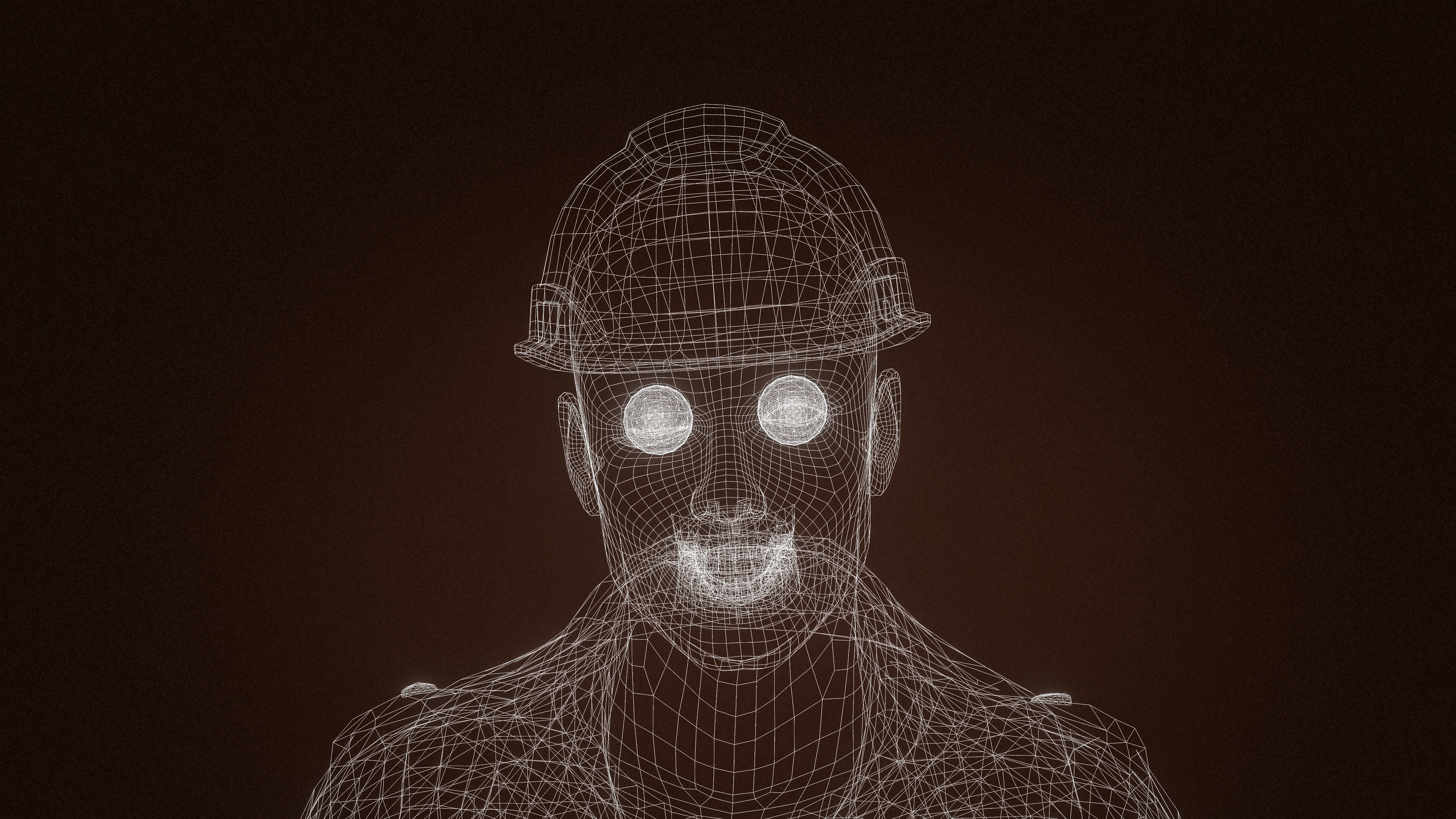 High Quality Male Worker Low-poly 3D model_21