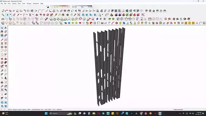 Partition wall 3d model