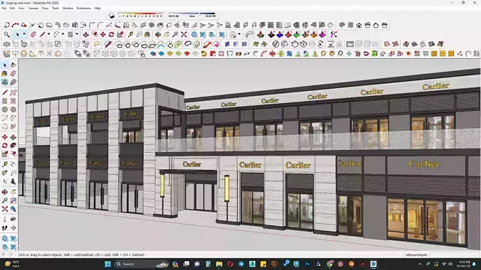 Shopping mall retail 3d model 3D model