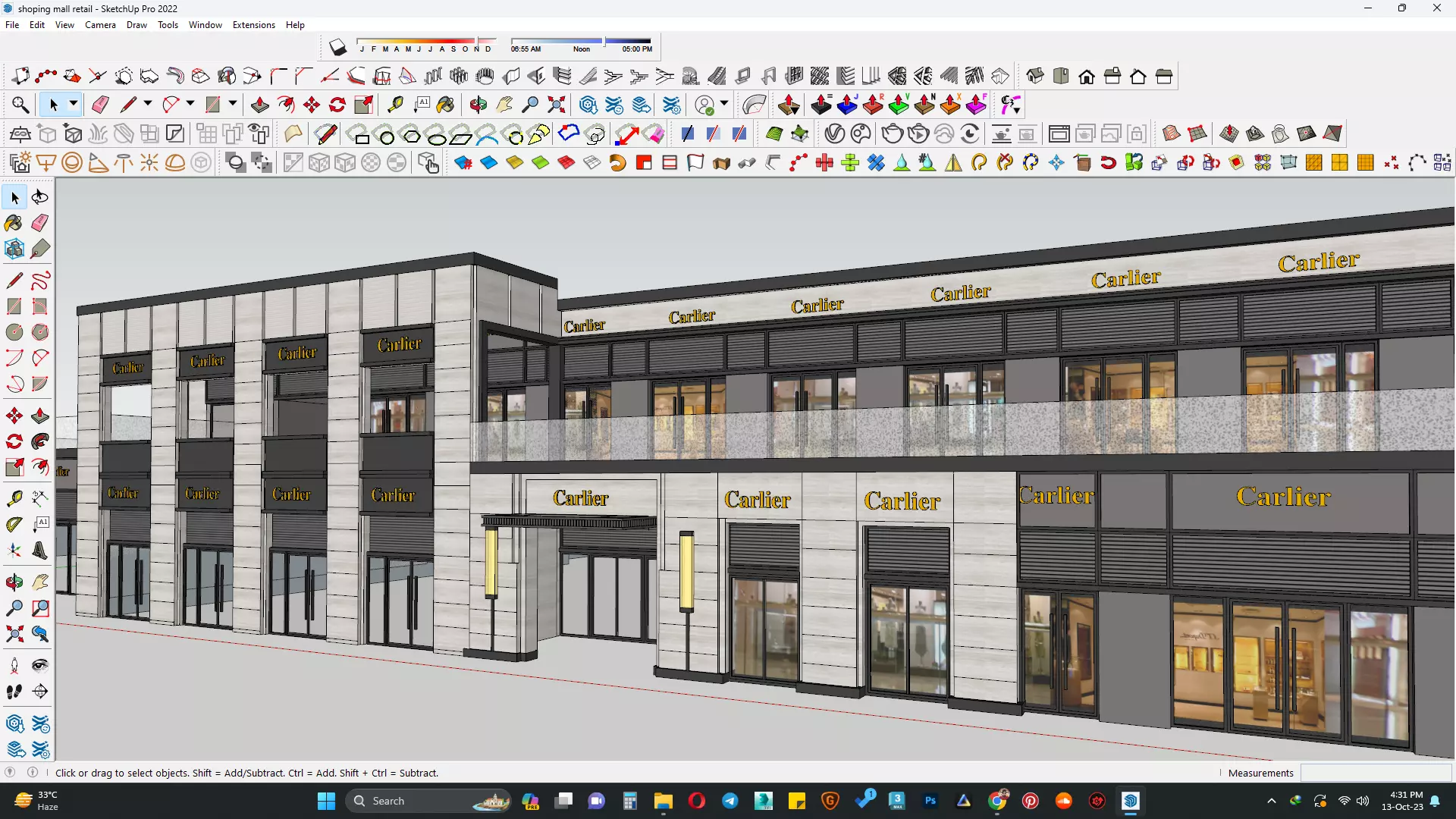Shopping mall retail 3d model 3D model_0