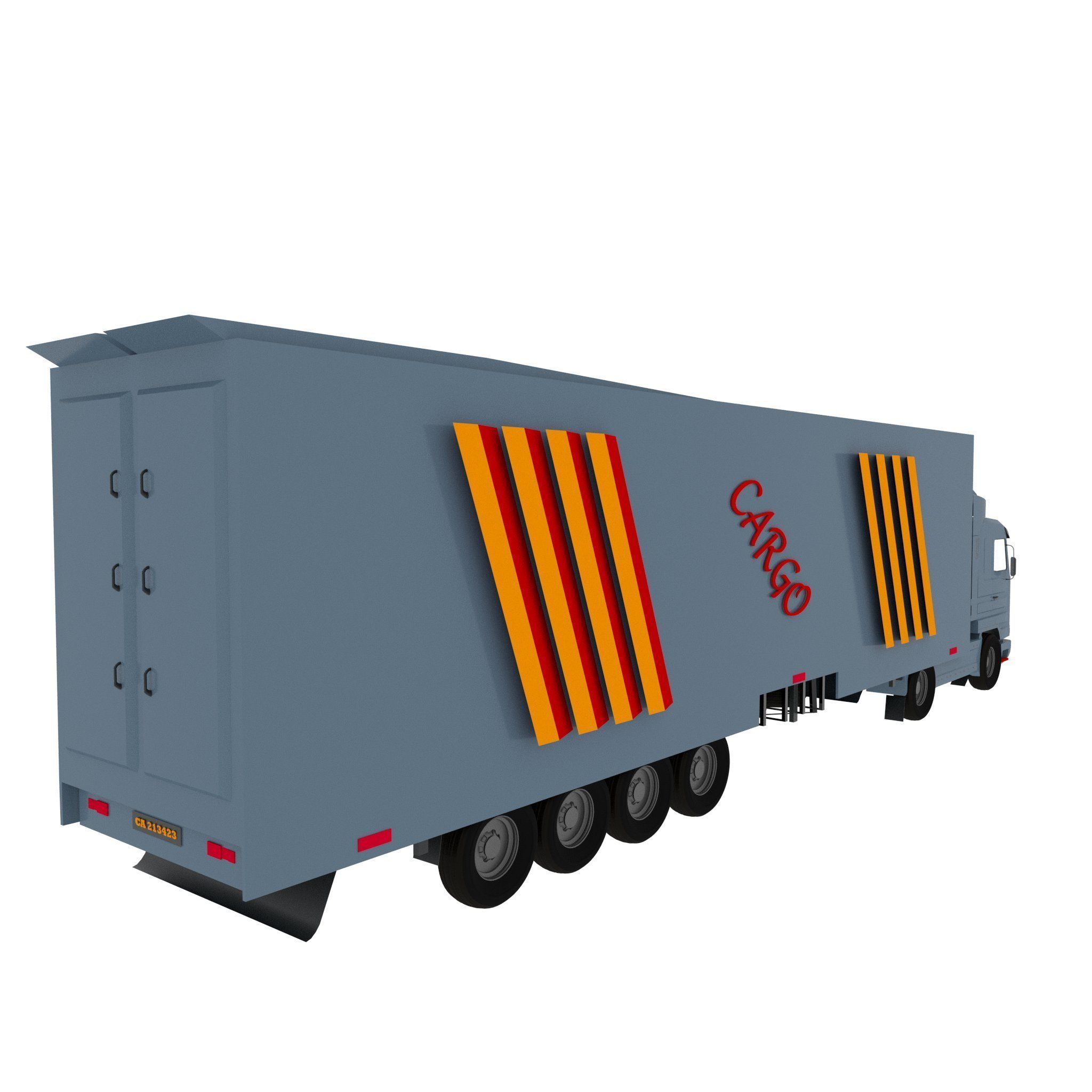 Long Truck 3D model_1