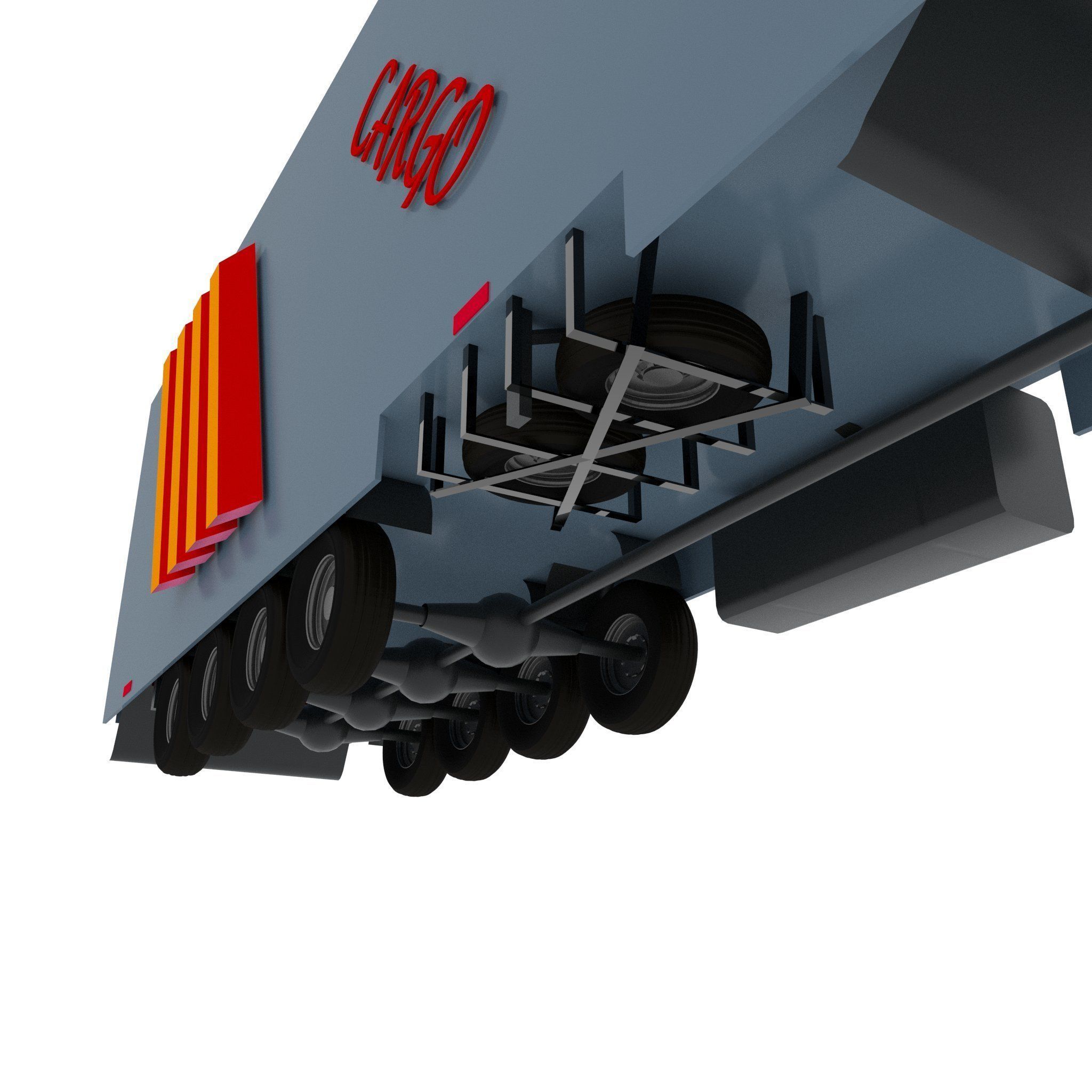 Long Truck 3D model_2