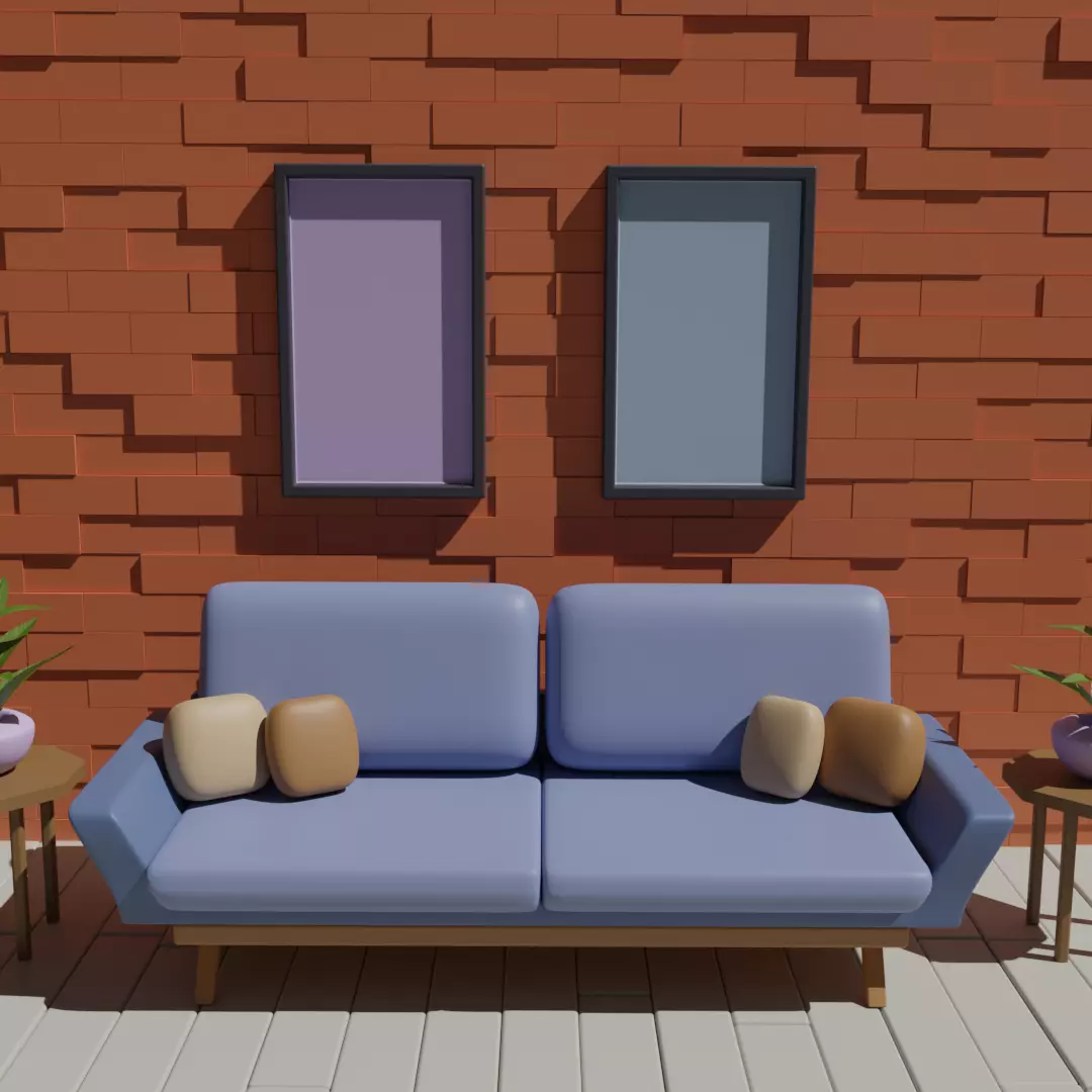 Sitting Corner And Sofa Free 3D model