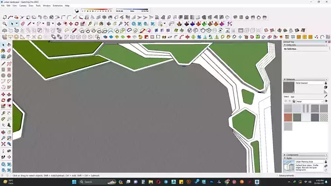 Urban Landscape sitting area 3d model