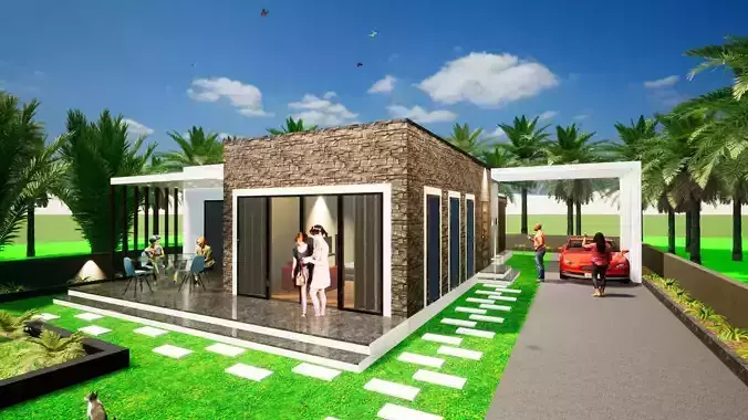MODERN HOUSE 3D print model