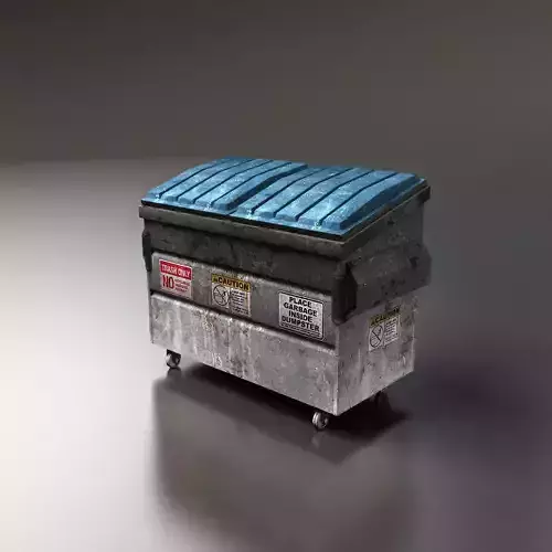 Trash Dumpster Low-poly 3D model
