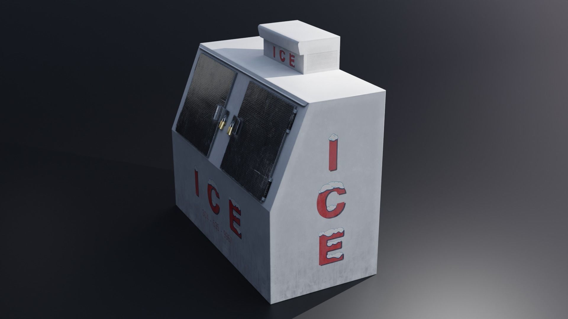Ice Freezer 4K Low-poly 3D model_5