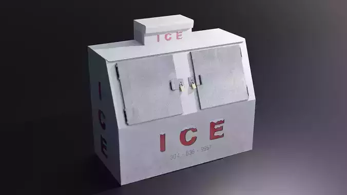 Ice Freezer 4K Low-poly 3D model