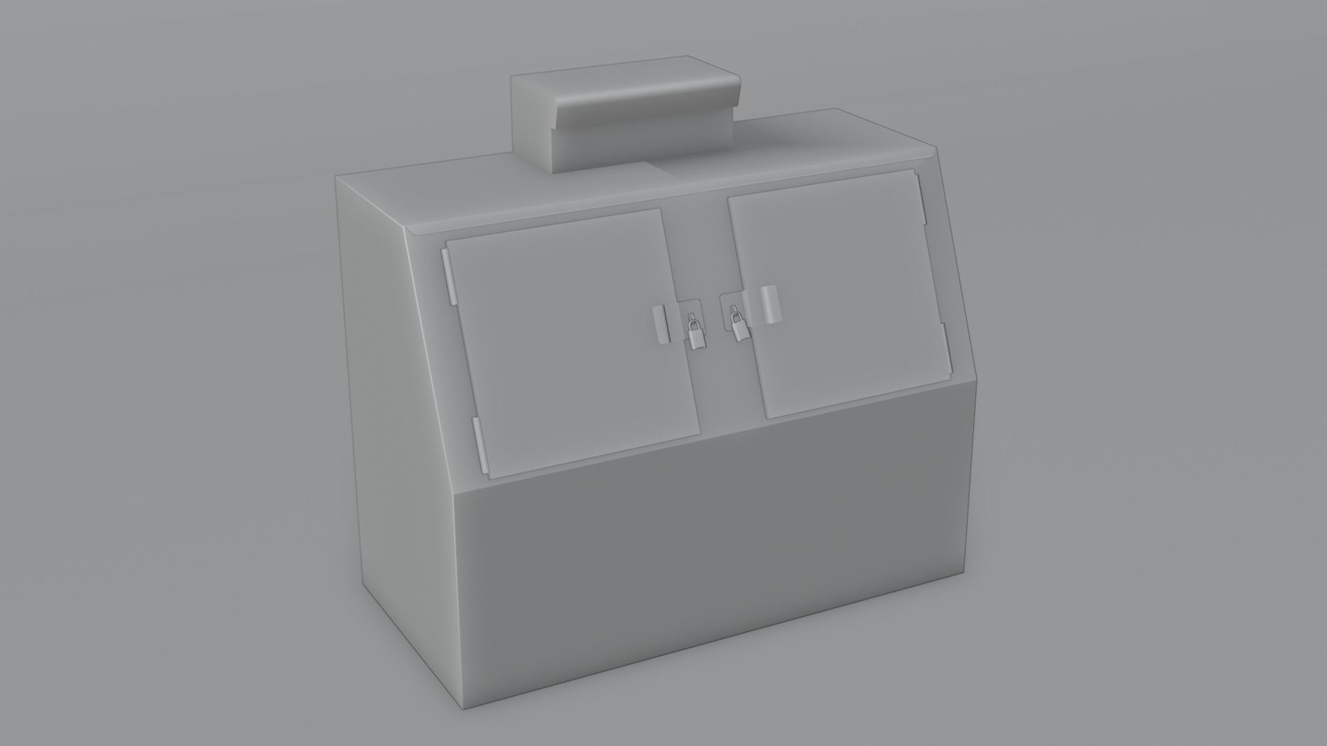 Ice Freezer 4K Low-poly 3D model_2