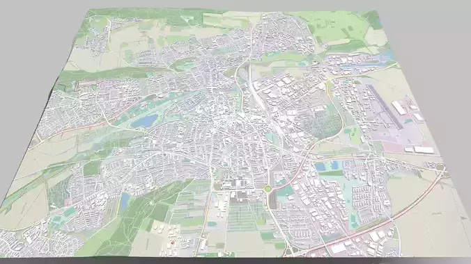 Cityscape Hildesheim Germany 3D model