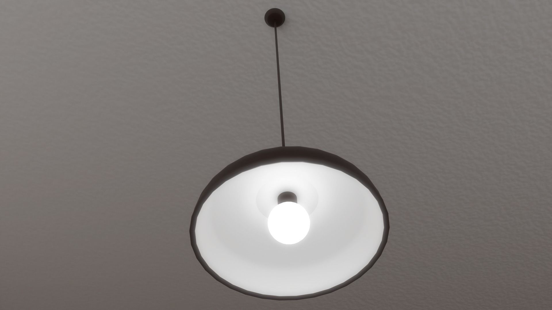 Vintage Diner Lamp Low-poly 3D model_1