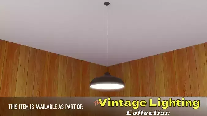 Vintage Diner Lamp Low-poly 3D model