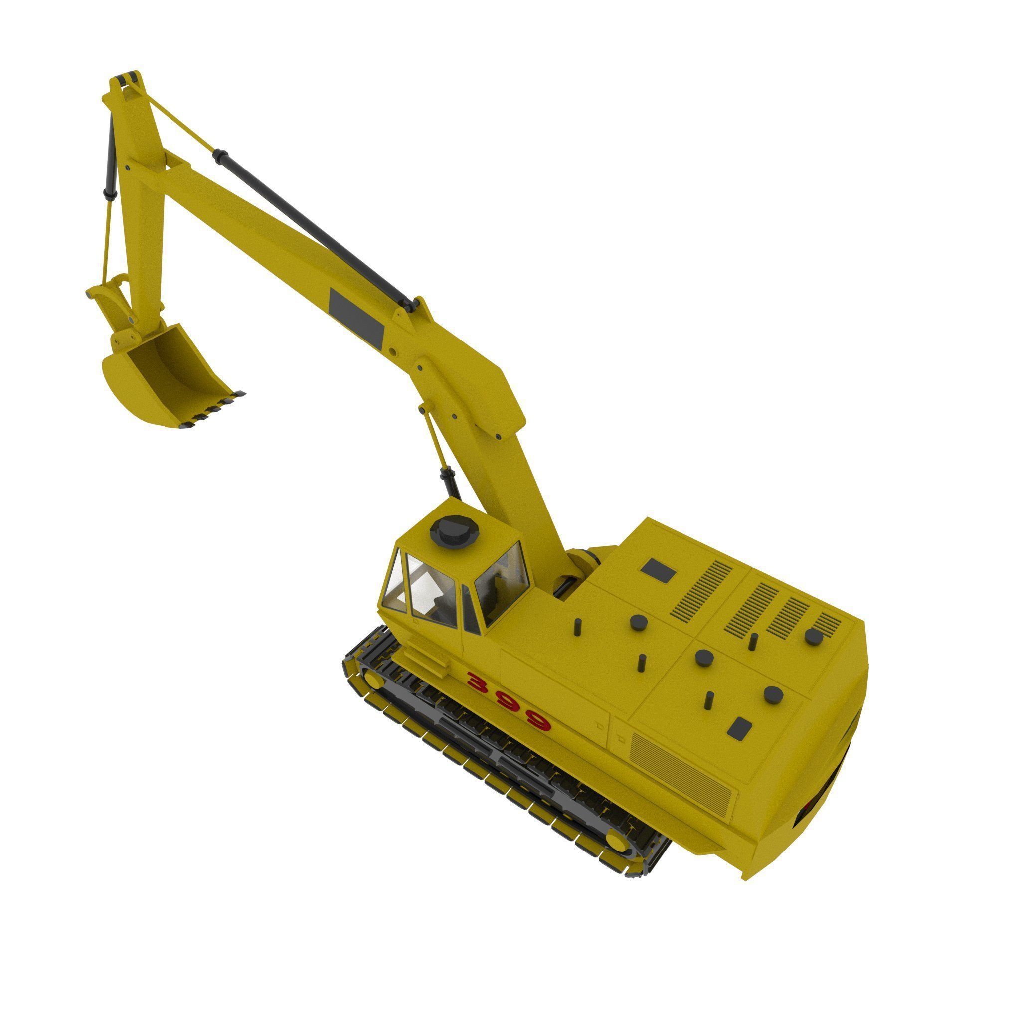 Excavator  3D model_3