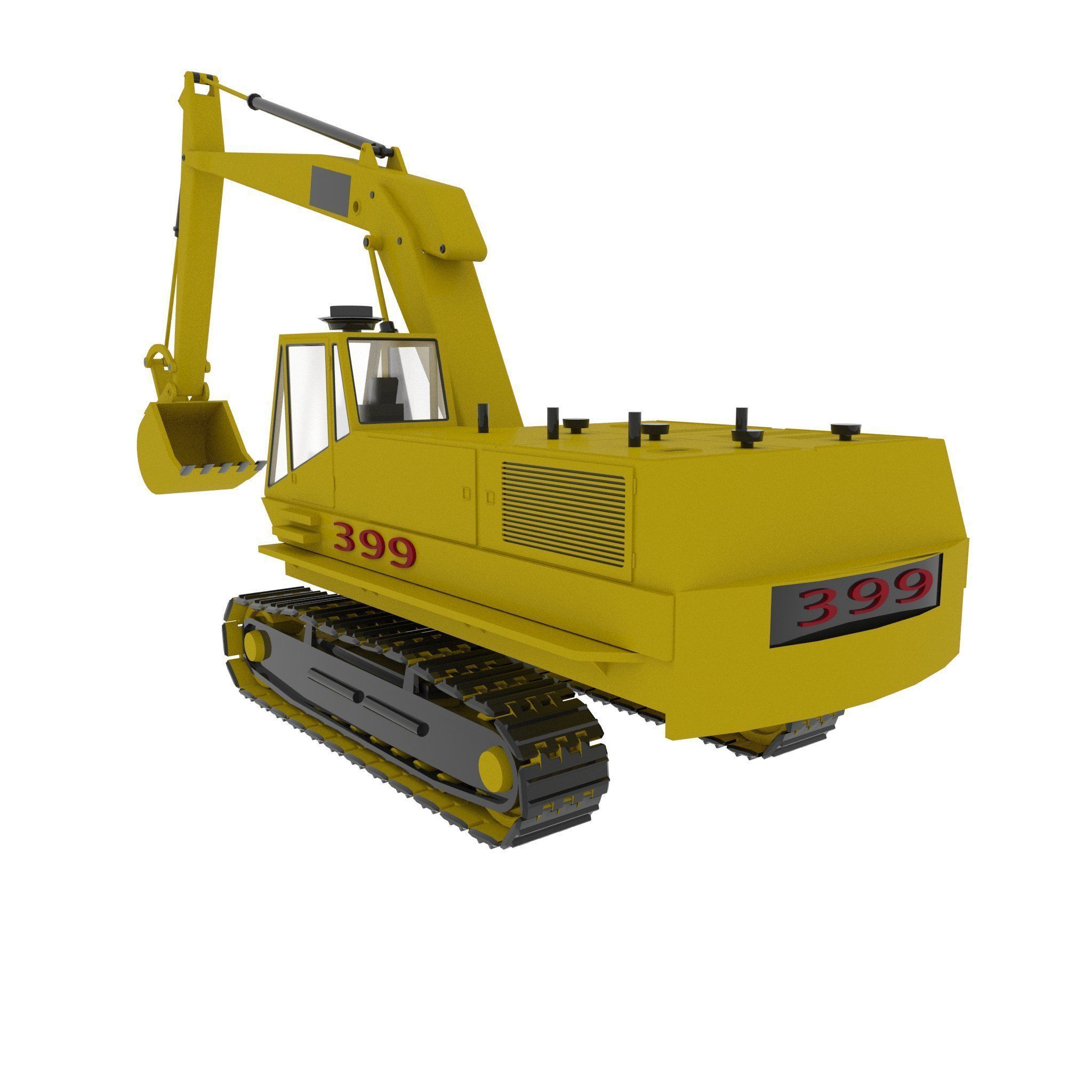Excavator  3D model_6