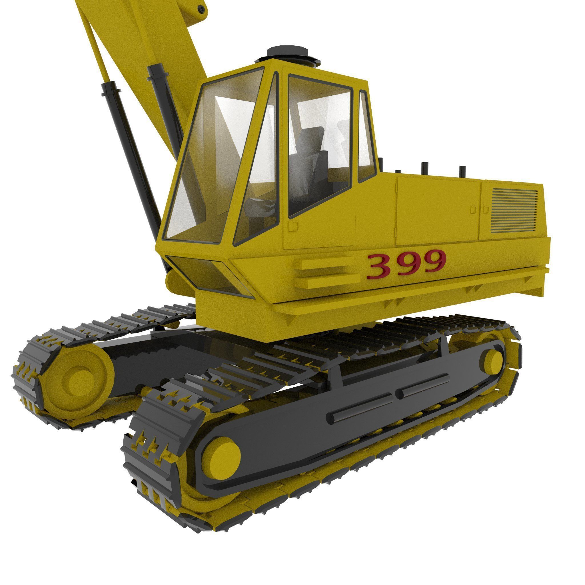 Excavator  3D model_2