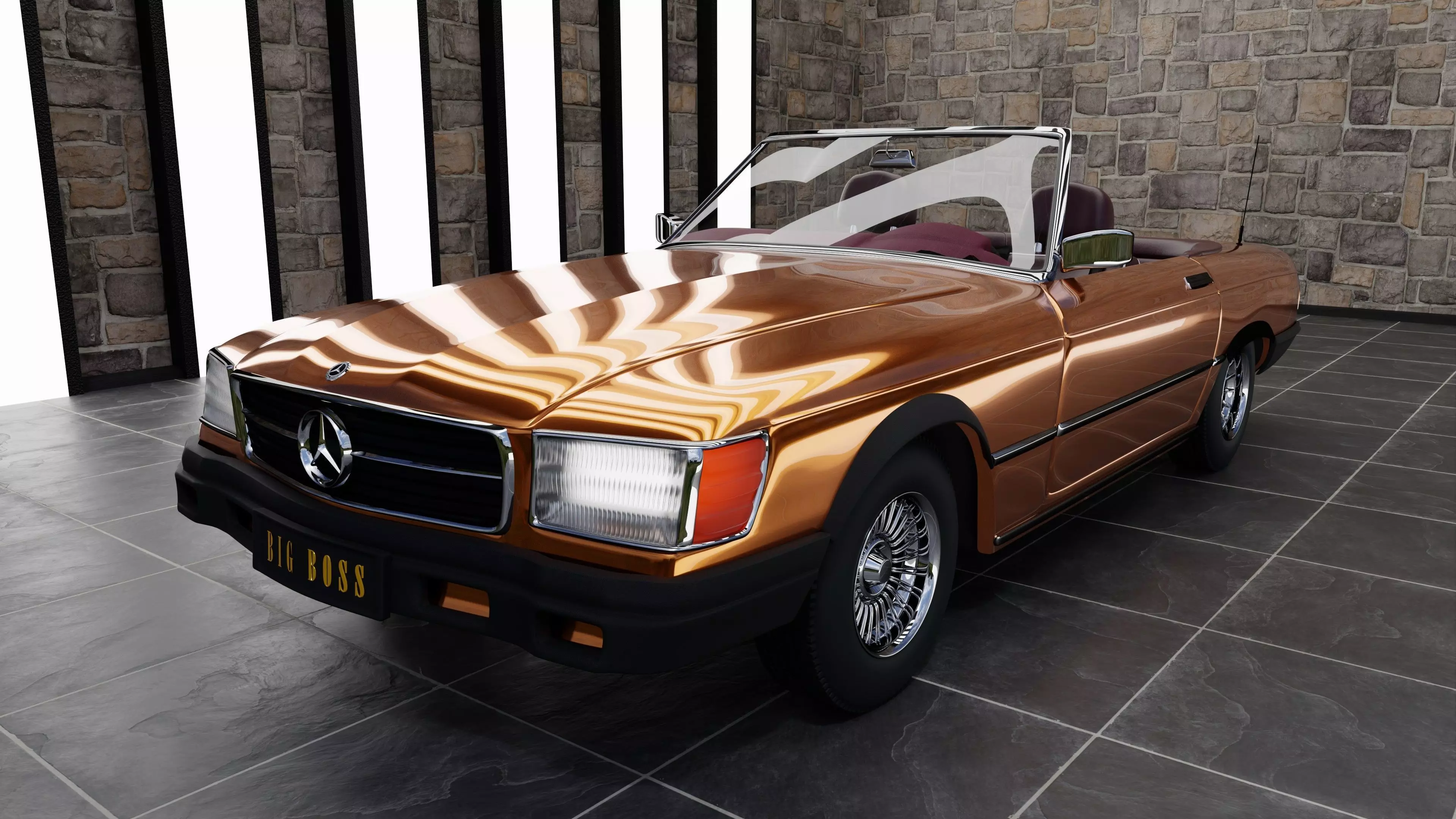 Mercedes-Benz r107 SL 450 Free 3D model