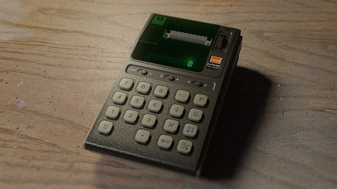 Retro Calculator 3D model