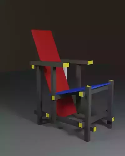 Red and Blue Chair