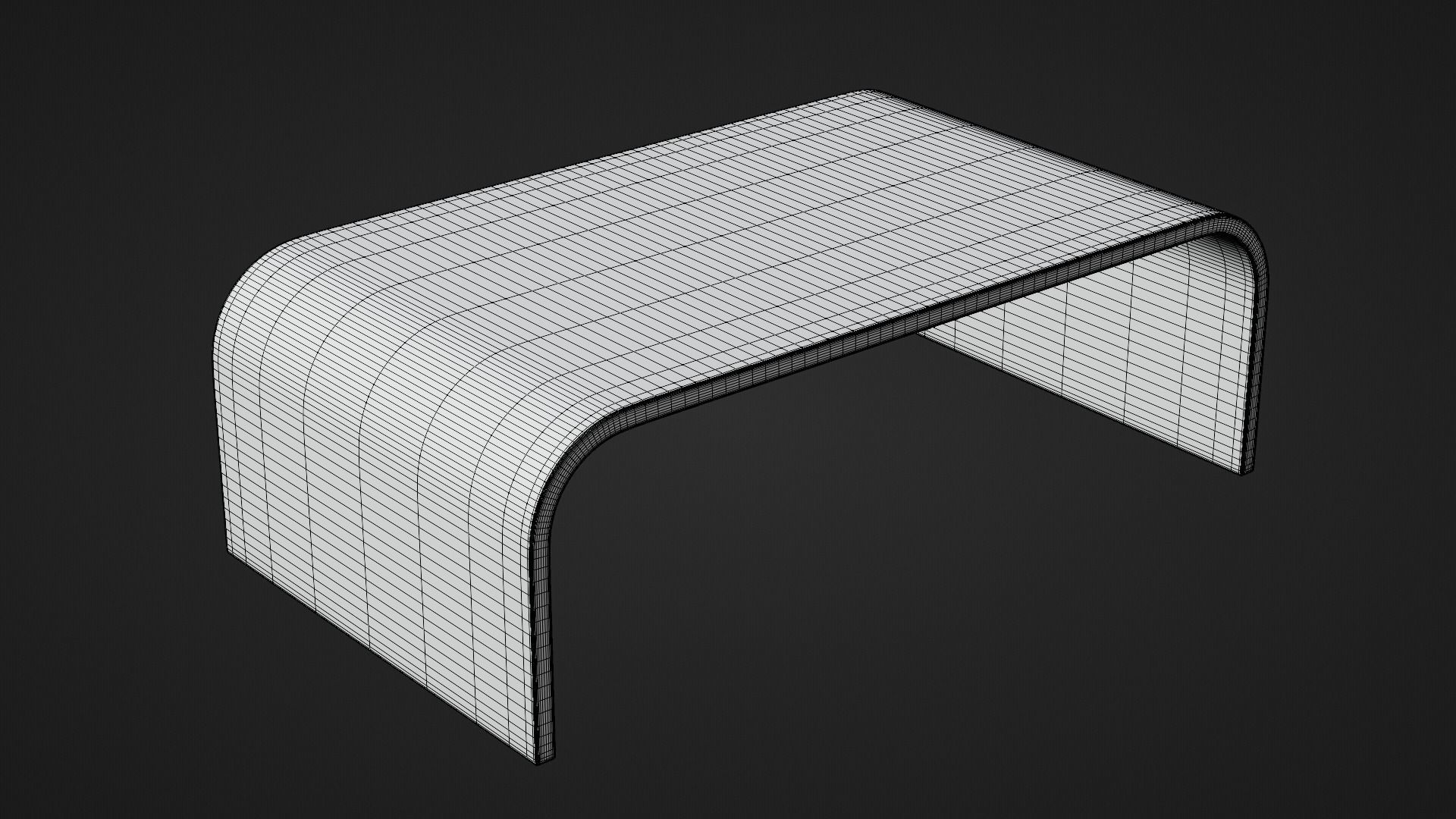 Concrete table 3D model_2