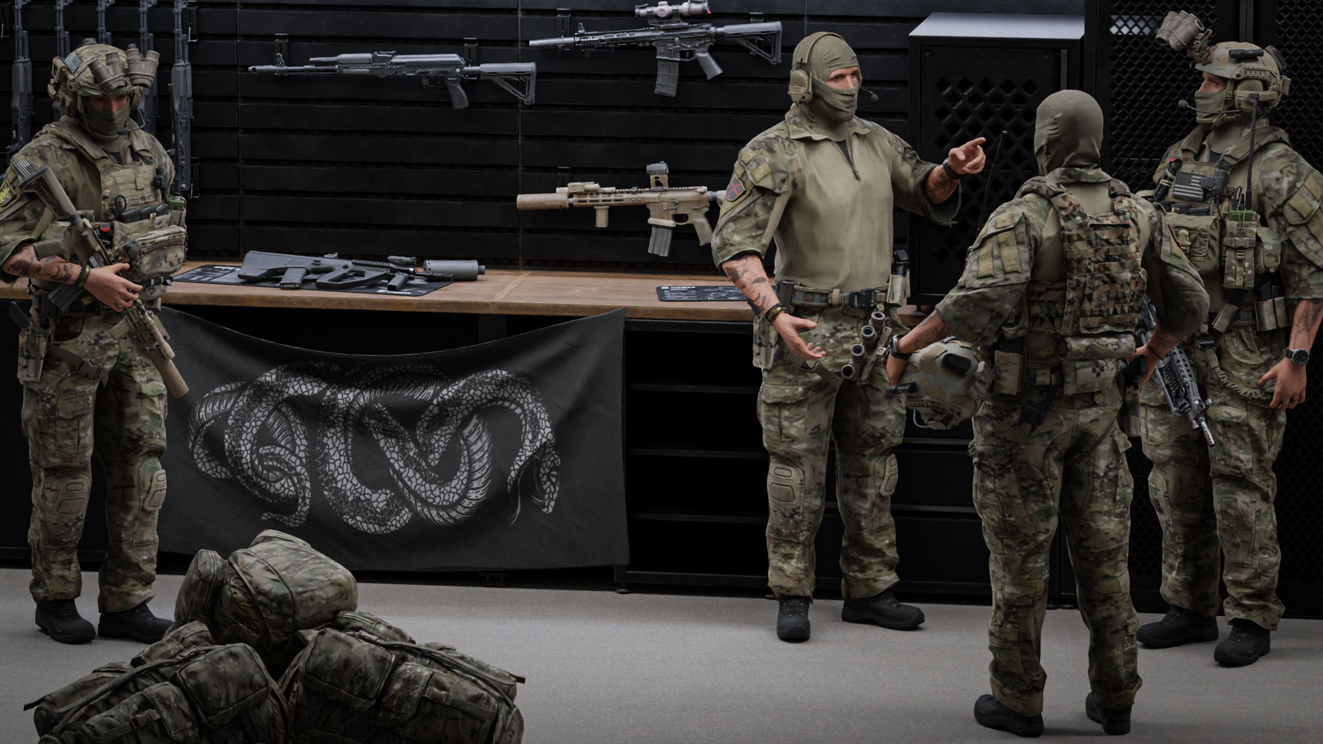 MODULAR ARMORY FURNITURE Low-poly 3D model_2