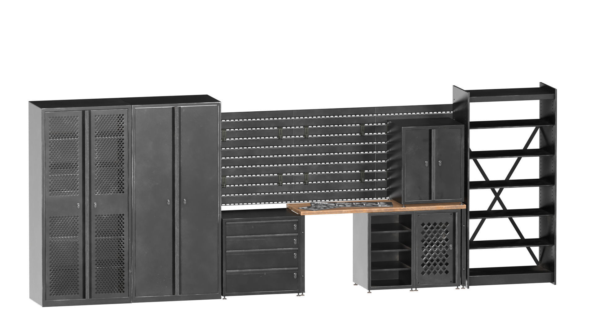 MODULAR ARMORY FURNITURE Low-poly 3D model_3