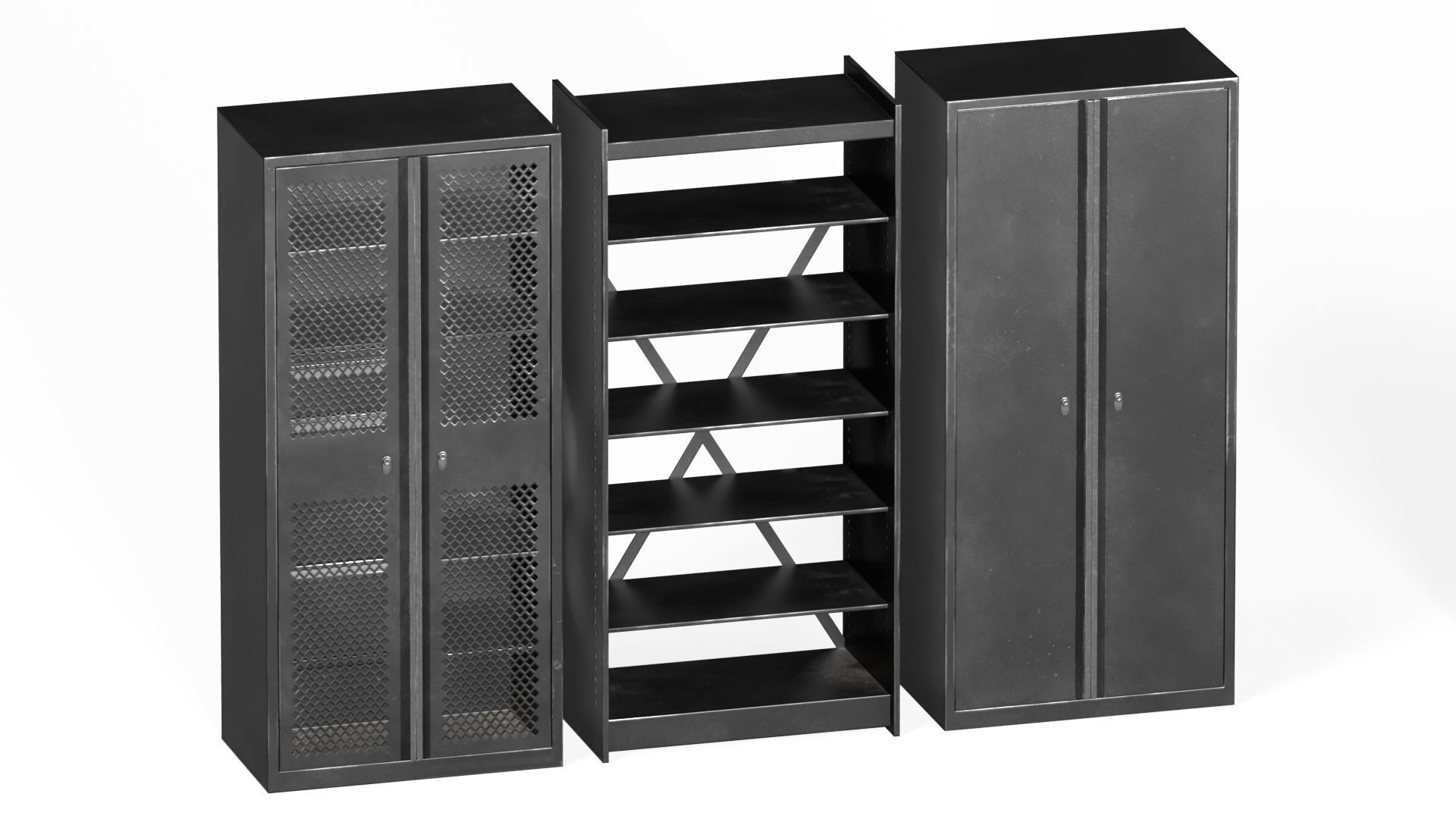 MODULAR ARMORY FURNITURE Low-poly 3D model_5