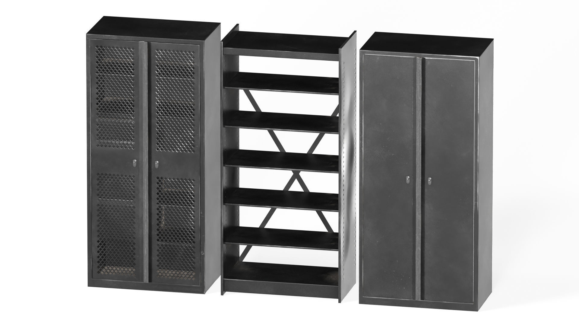 MODULAR ARMORY FURNITURE Low-poly 3D model_6