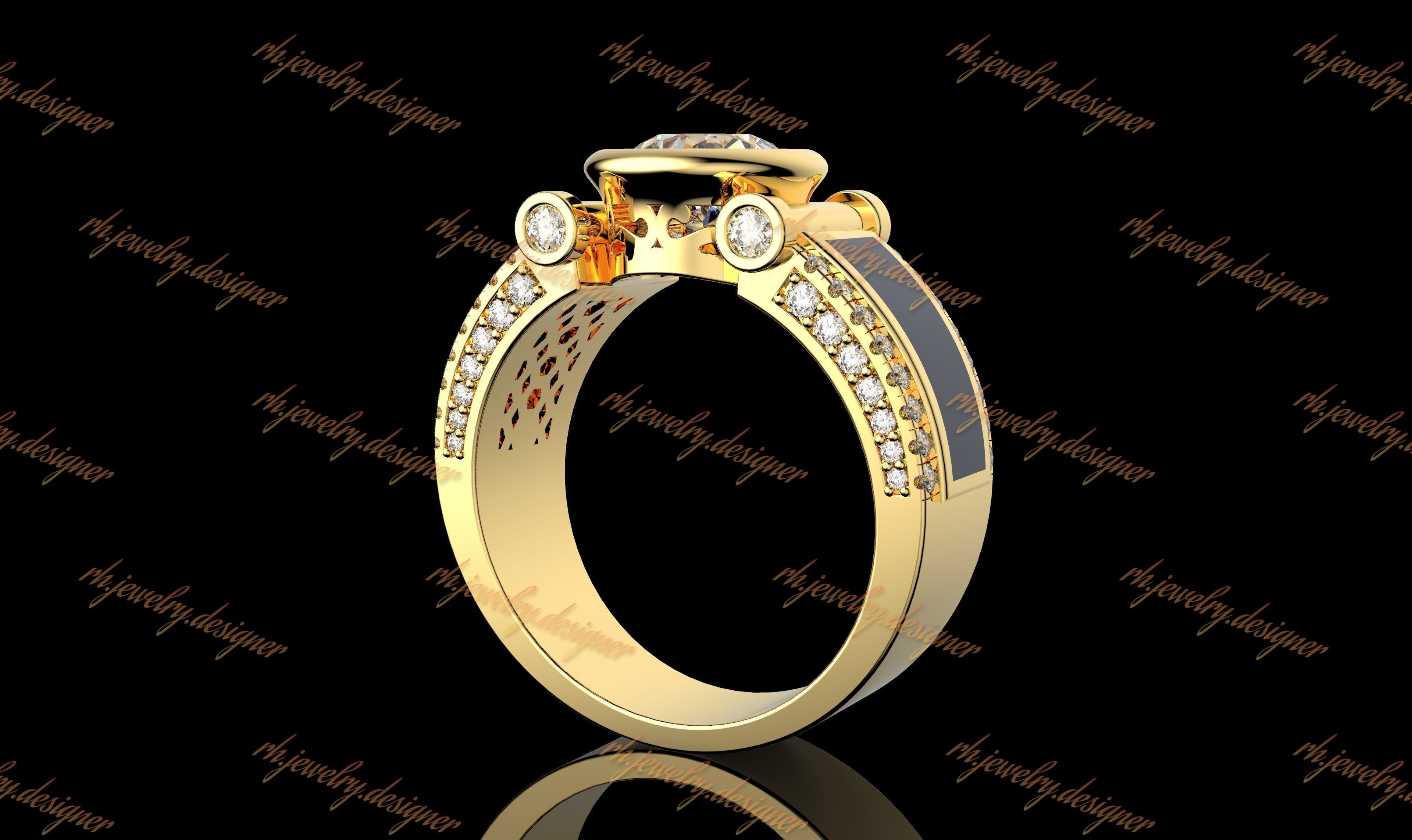 Gold N1080 3D print model_4