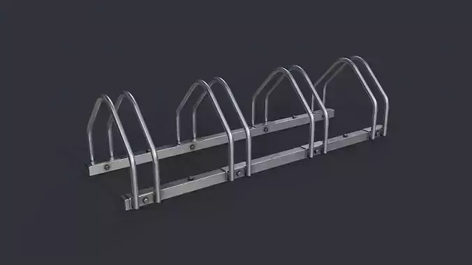 Bike Rack 2 PBR Game Ready Low-poly 3D model