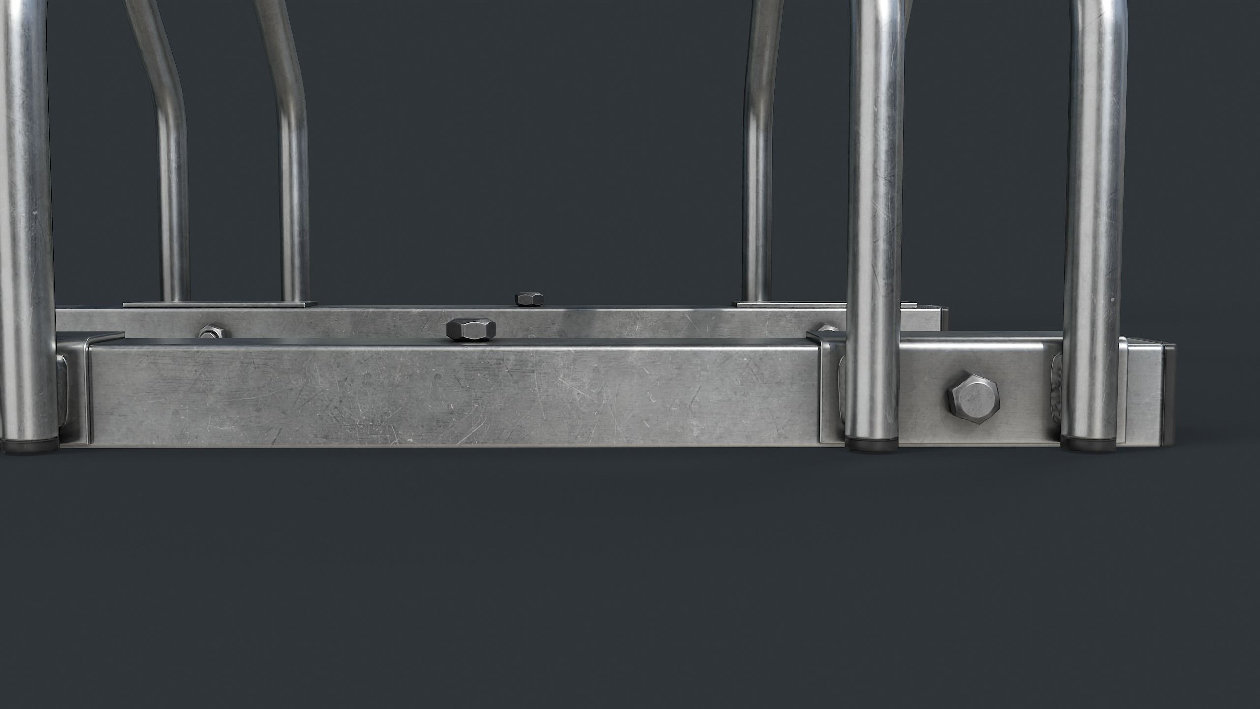 Bike Rack 2 PBR Game Ready Low-poly 3D model_10