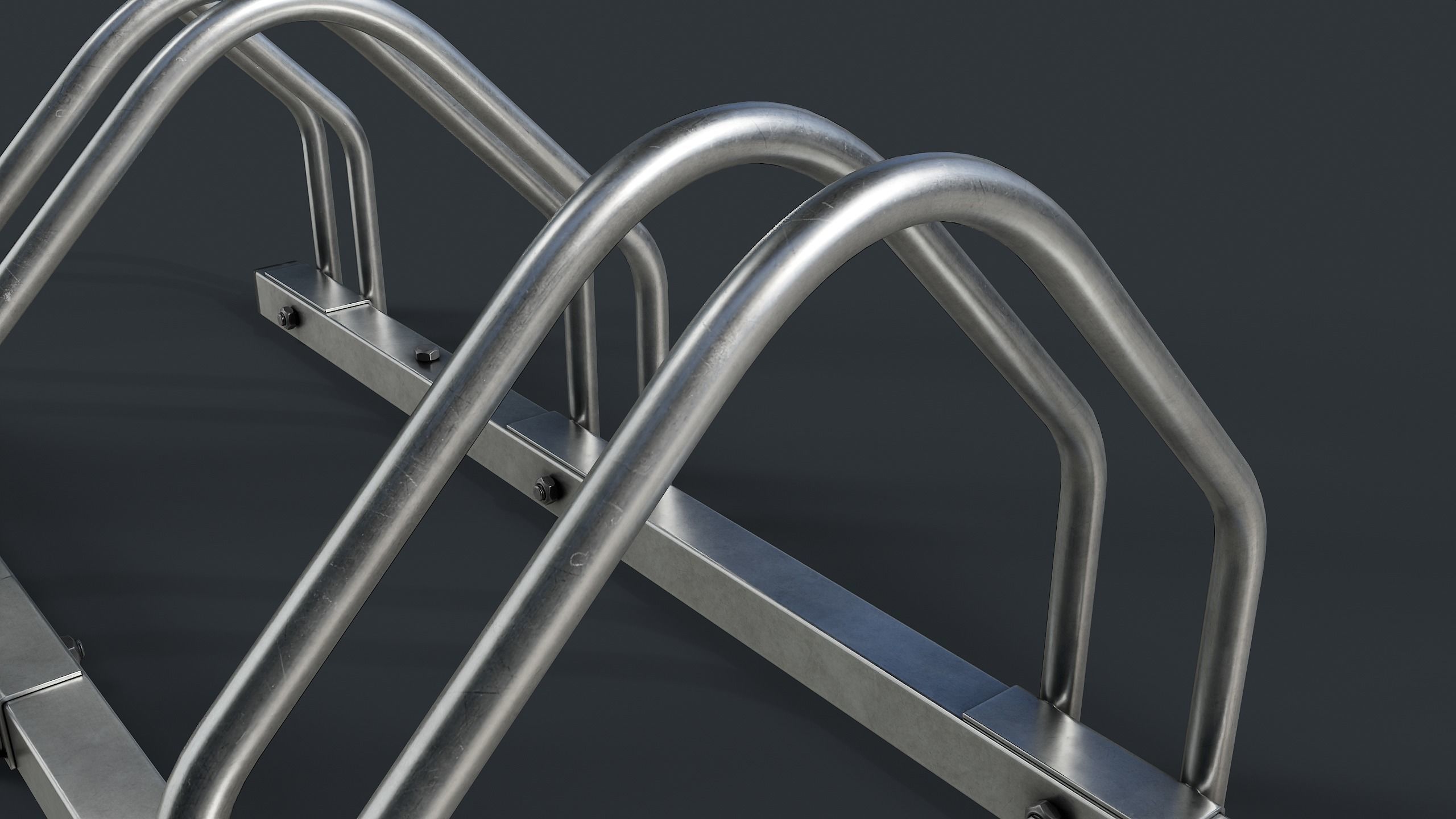 Bike Rack 2 PBR Game Ready Low-poly 3D model_12